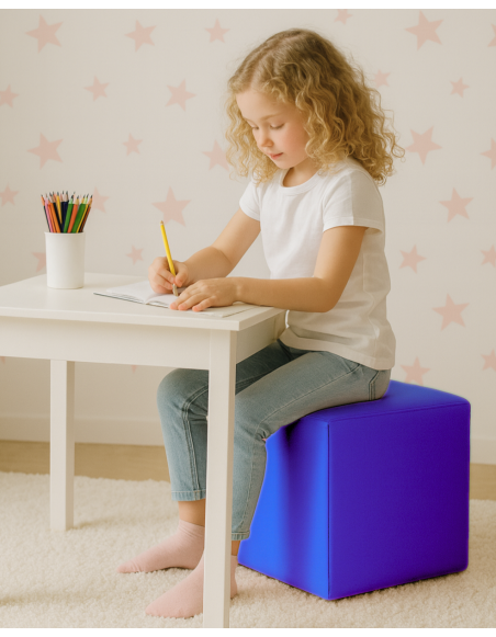 Scaun sac taburet cub albastru EMI