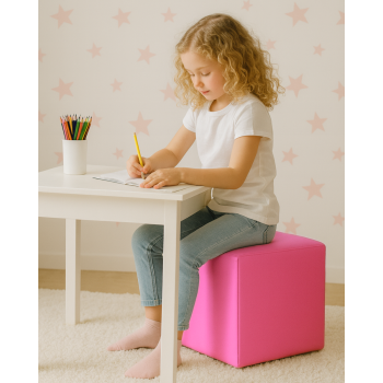 Scaun sac taburet cub roz EMI