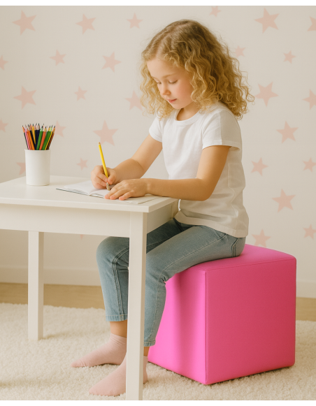 Scaun sac taburet cub roz EMI