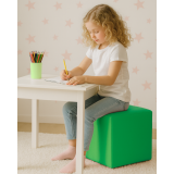 Scaun sac taburet cub verde EMI
