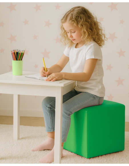 Scaun sac taburet cub verde EMI