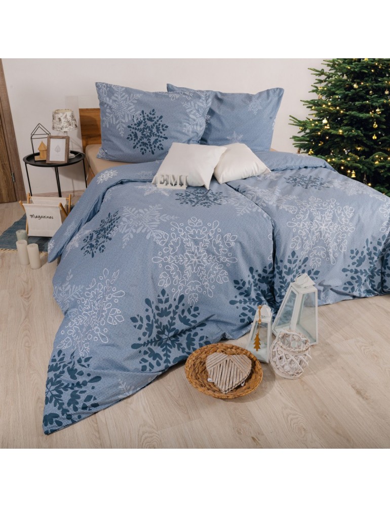 Lenjerie de pat din bumbac de Crăciun Hollis EMI