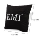 Pernă decorativă neagră EMI 40x40 – eleganță și confort într-un design modern