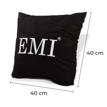 Pernă 40x40 imprimată negru EMI