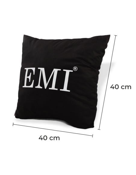 Pernă 40x40 imprimată negru EMI