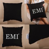 Pernă decorativă neagră EMI 40x40 – eleganță și confort într-un design modern