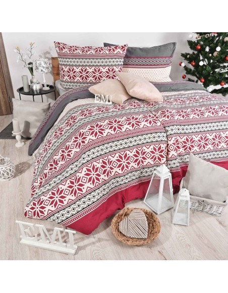 Lenjerie de pat din bumbac de Crăciun Domis EMI