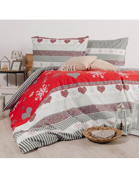 Lenjerie de pat din bumbac de Crăciun Liana EMI