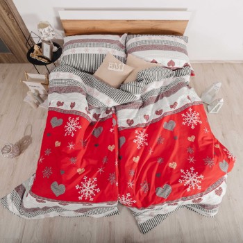 Lenjerie de pat din bumbac de Crăciun Liana EMI