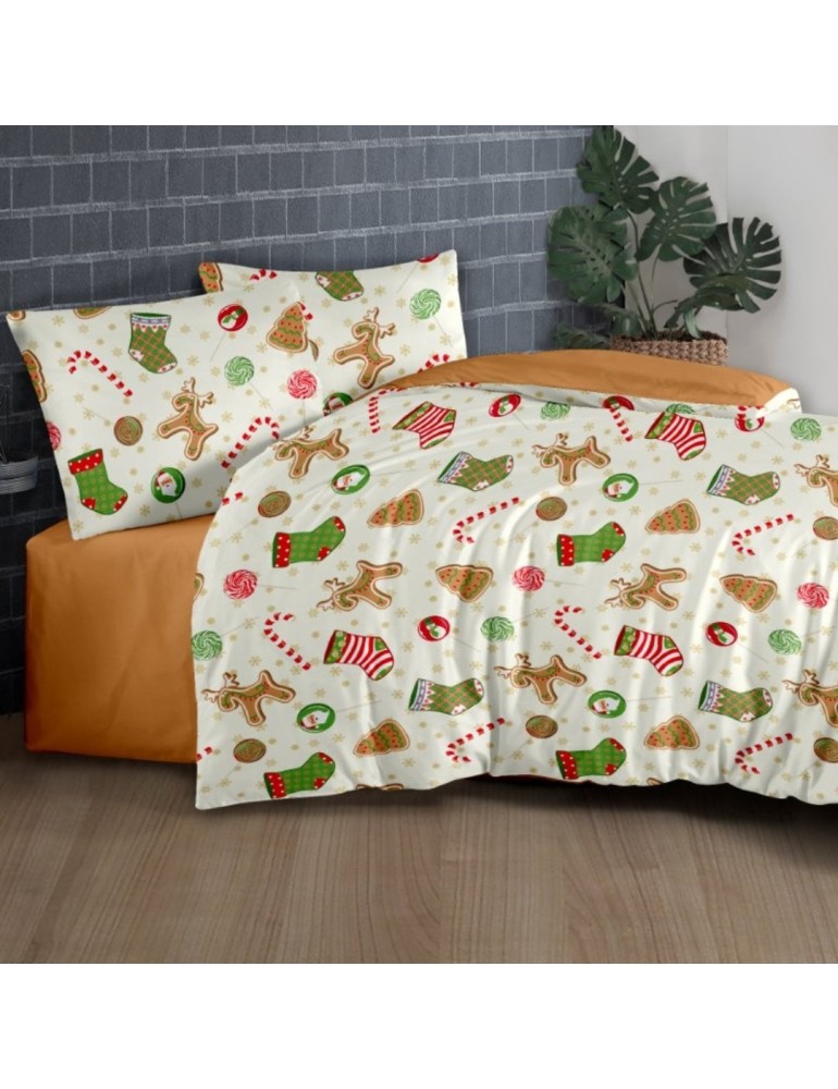 Lenjerie de pat de Crăciun din bumbac Noel EMI