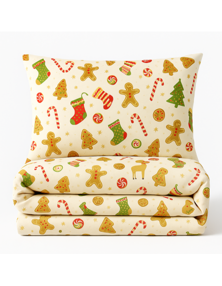 Lenjerie de pat de Crăciun din bumbac Noel EMI