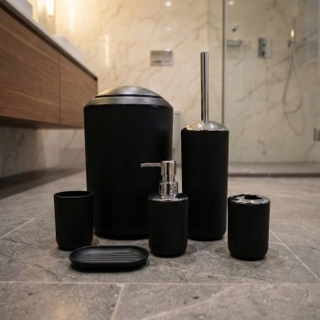 Set de accesorii pentru baie Levi negru EMI