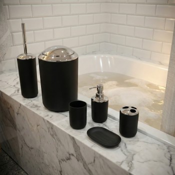 Set de accesorii pentru baie Levi negru EMI