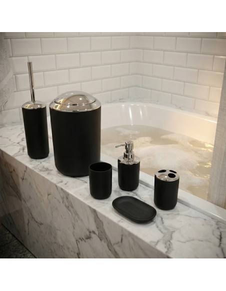 Set de accesorii pentru baie Levi negru EMI