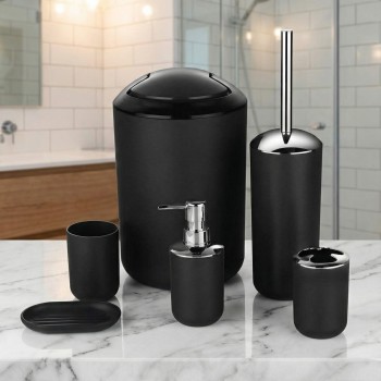 Set de accesorii pentru baie Levi negru EMI