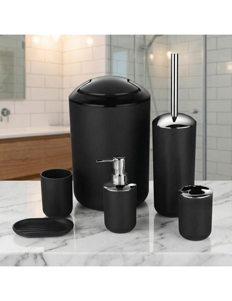 Set de accesorii pentru baie Levi negru EMI