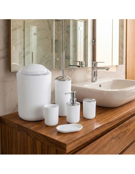 Set de accesorii pentru baie Levi alb EMI