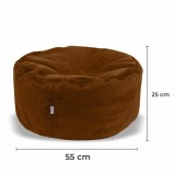 Geantă de canapea din piele de căprioară maro leneș EMI