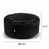 Geantă de canapea din piele de căprioară neagră EMI