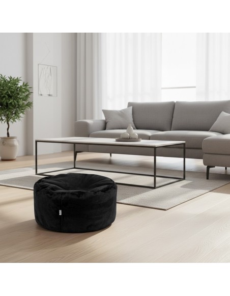 EMI negru lazy-back canapea sac