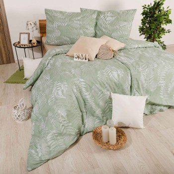 lenjerie_pat_bumbac_verdana_frunze_verzi