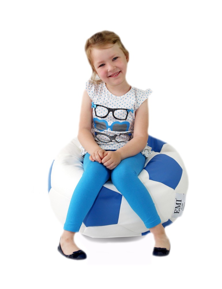 Seat sac mingea de fotbal mici alb și albastru EMI