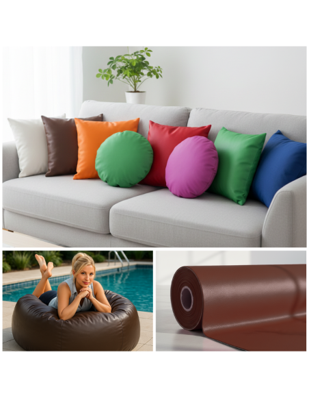 Metráž piele ecologică maro EMI