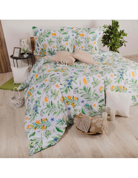 lenjerie_bumbac_deluxe_eliza_tonuri_verde_portocaliu_albastru