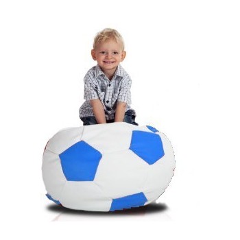 Sedací vak futbalová lopta malá bielomodrý EMI