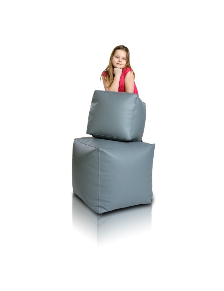 Scaun sac taburet cub mare gri EMI