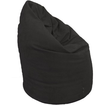 Sedací vak hruška semišová čierna