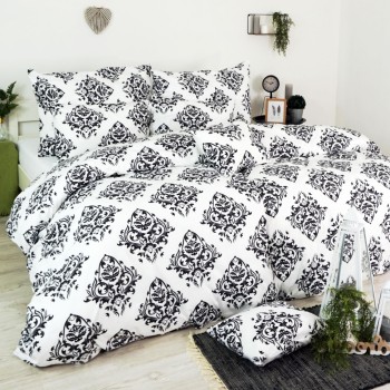 lenjerie_pat_alb_negru_bumbac_100_deluxe_emi