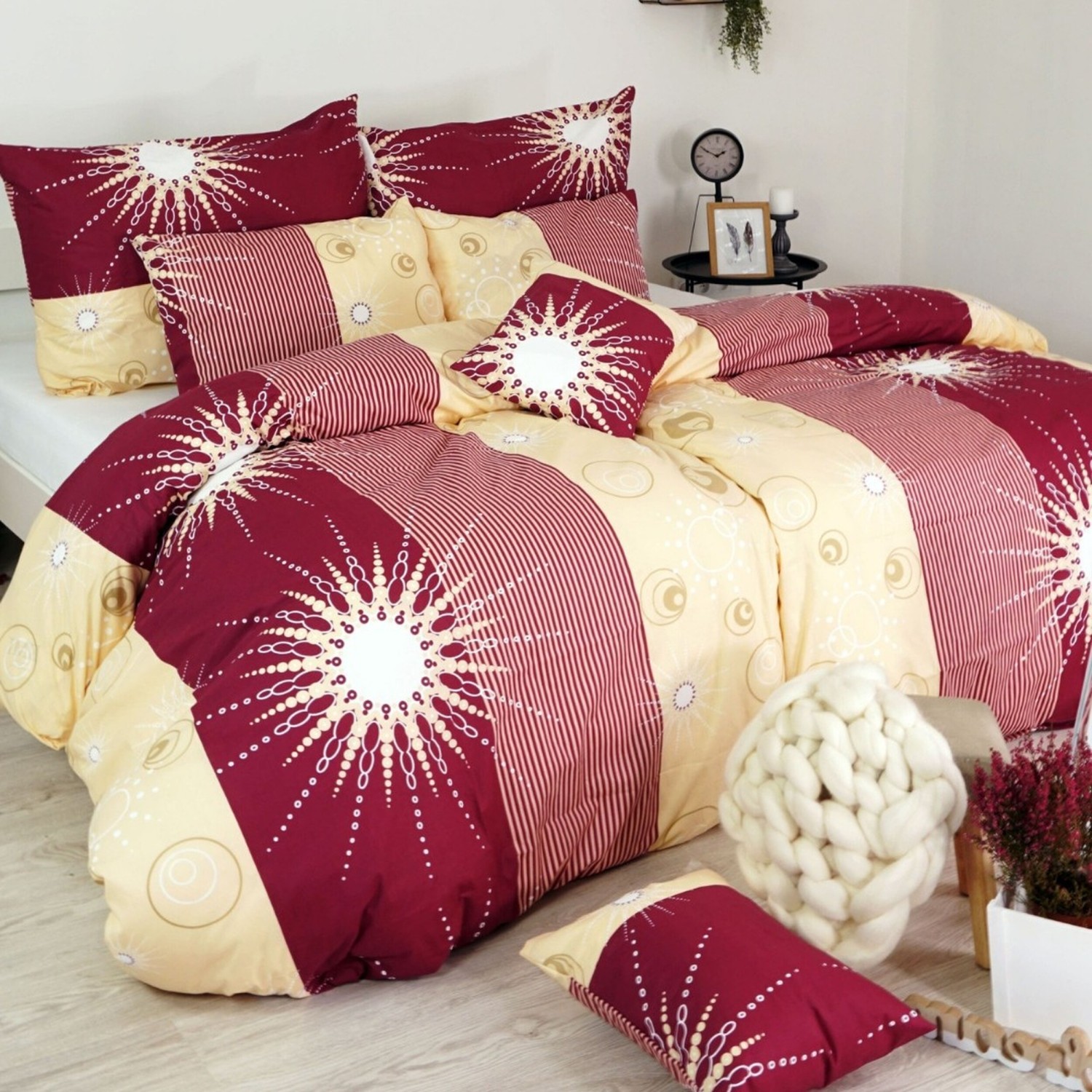 lenjerie_bumbac_tilia_burgundy