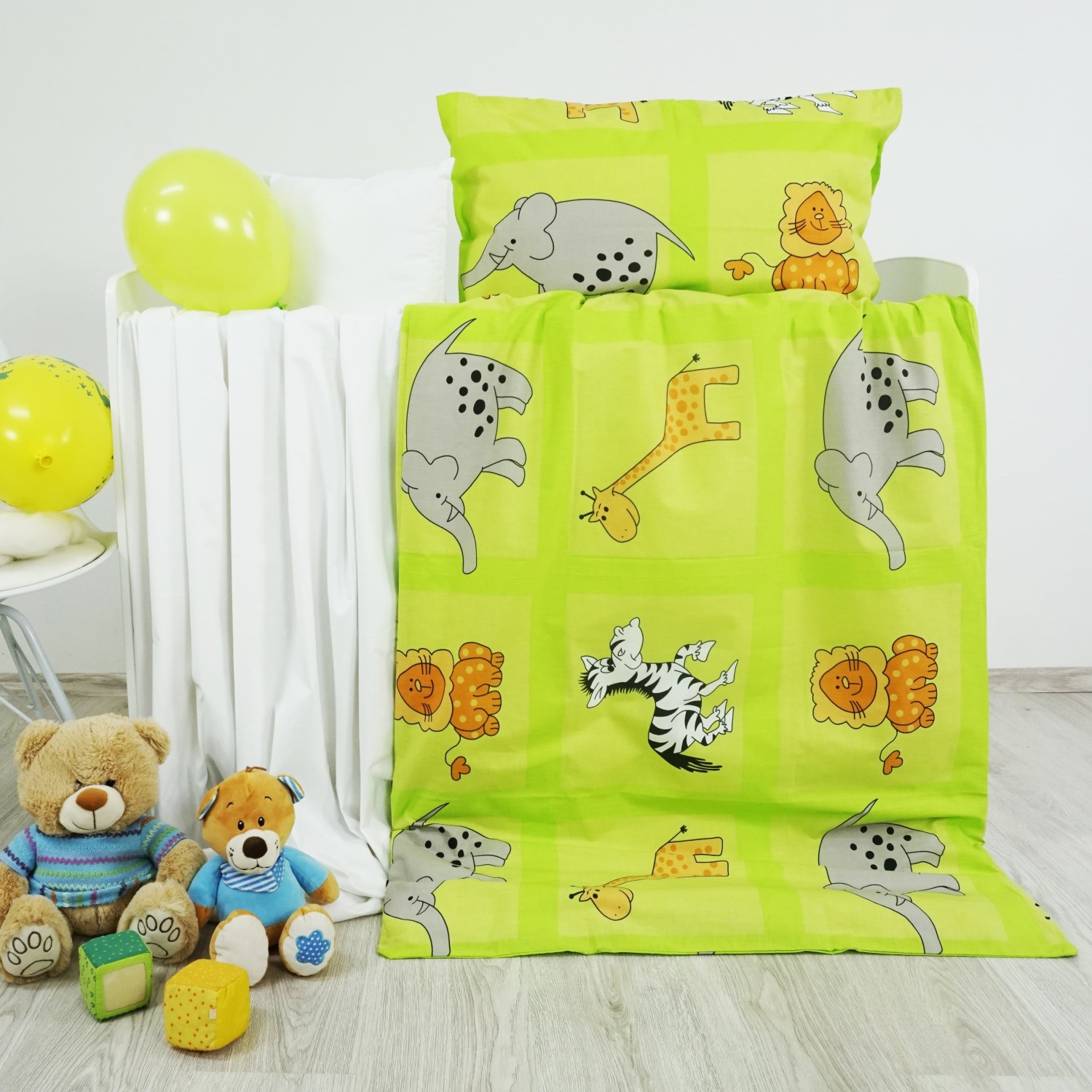 lenjerie_pat_copii_zoo_emi_bumbac_lux_100_verde_slovacia