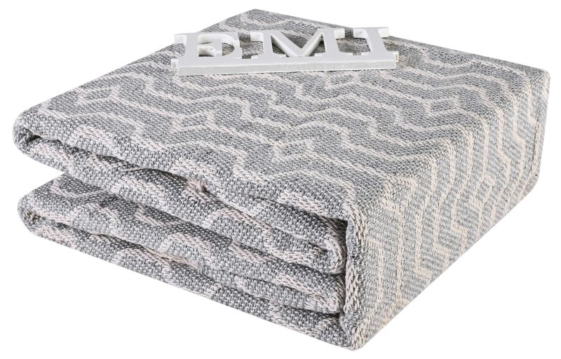 sivá bavlnená deka