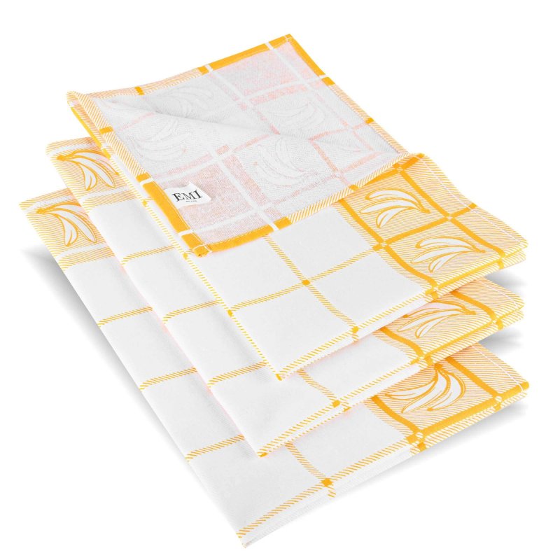 žlté bavlnené utierky na riad