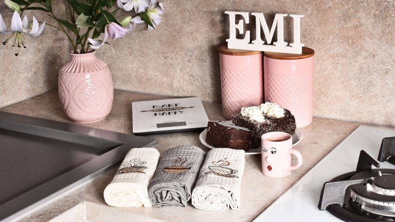 vyšívané vaflové utierky na riad