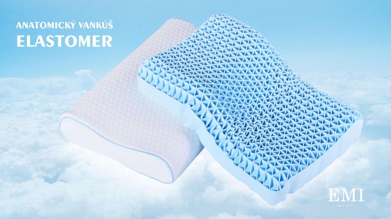 modry anatomicky vankus elastomer