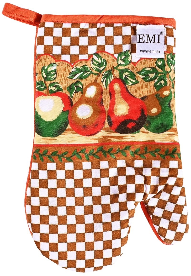 hnedá kuchynská rukavica