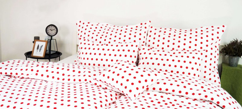 bodkovane bavlnene obliecky