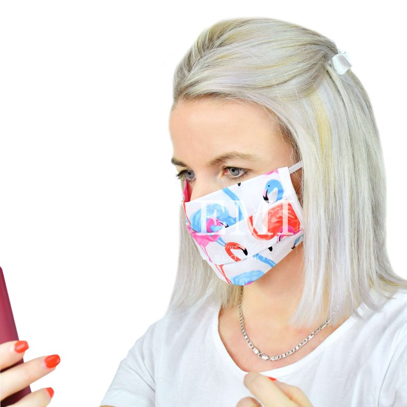 farebné rúško na tvár zo 100% bavlny