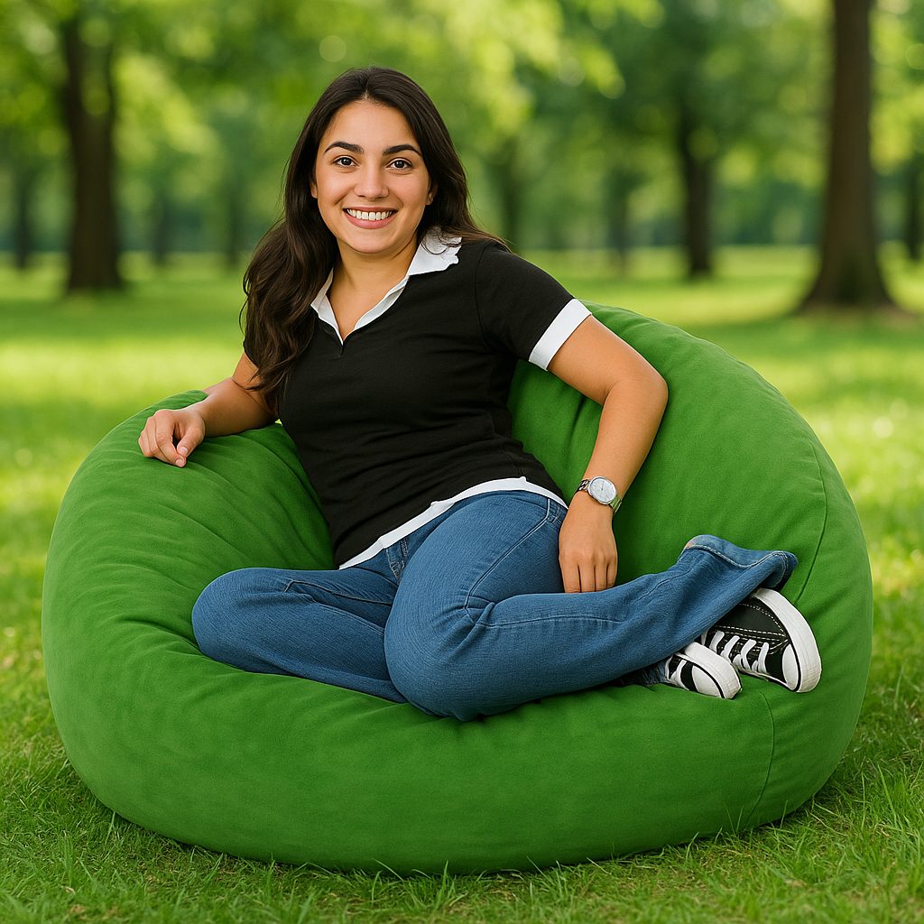 Geantă pentru scaune ball suede verde EMI