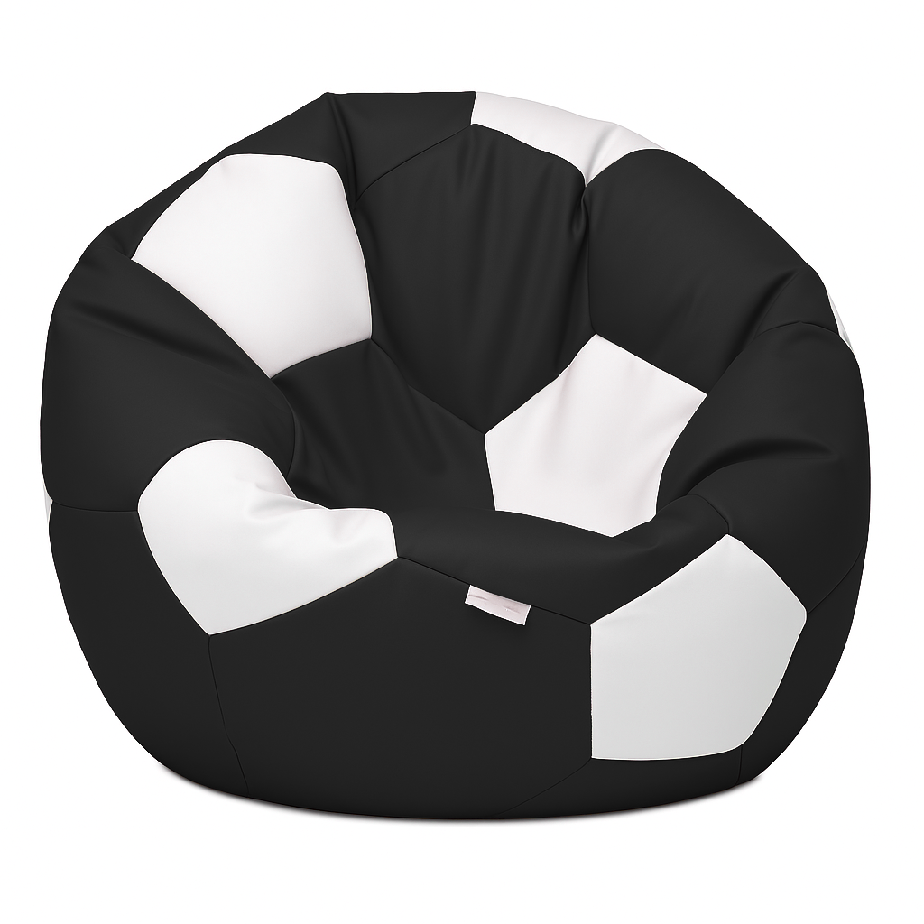 sedaci vak futbalova ciernobiela