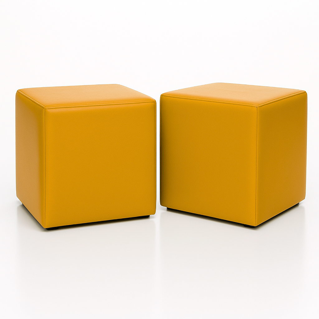 sedaci vak taburetka kocka zlta