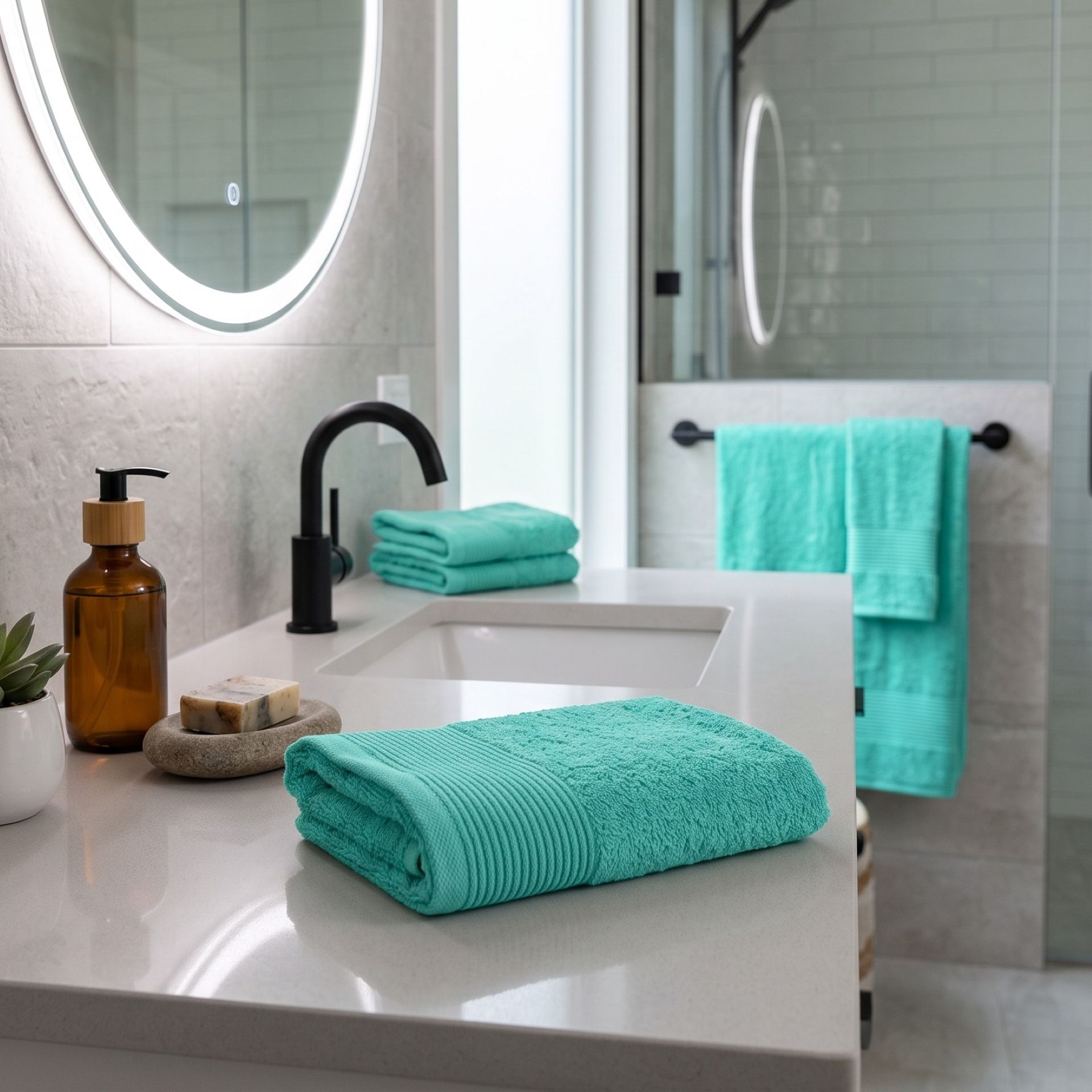 prosop_verde_deschis_din_bumbac_rulat_bella_emi_pe_raft
