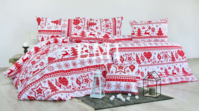 bavlnene vianocne postelne obliecky